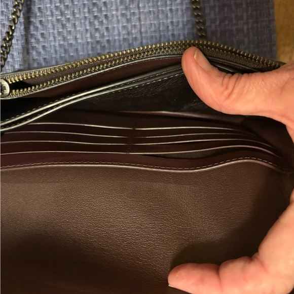 Callie Foldover Chain Clutch With Colorblock Deco Quilting And Rivets - Picture 1 of 9